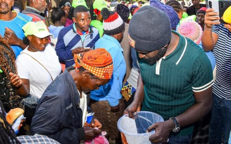 PHOTOS: Villagers raise Sh10 each to buy suit for Ol Kalou MP hopeful