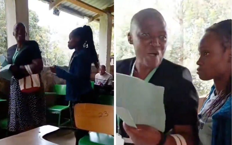 Student caught cheating confronts lecturer, demands 'mwakenya' back