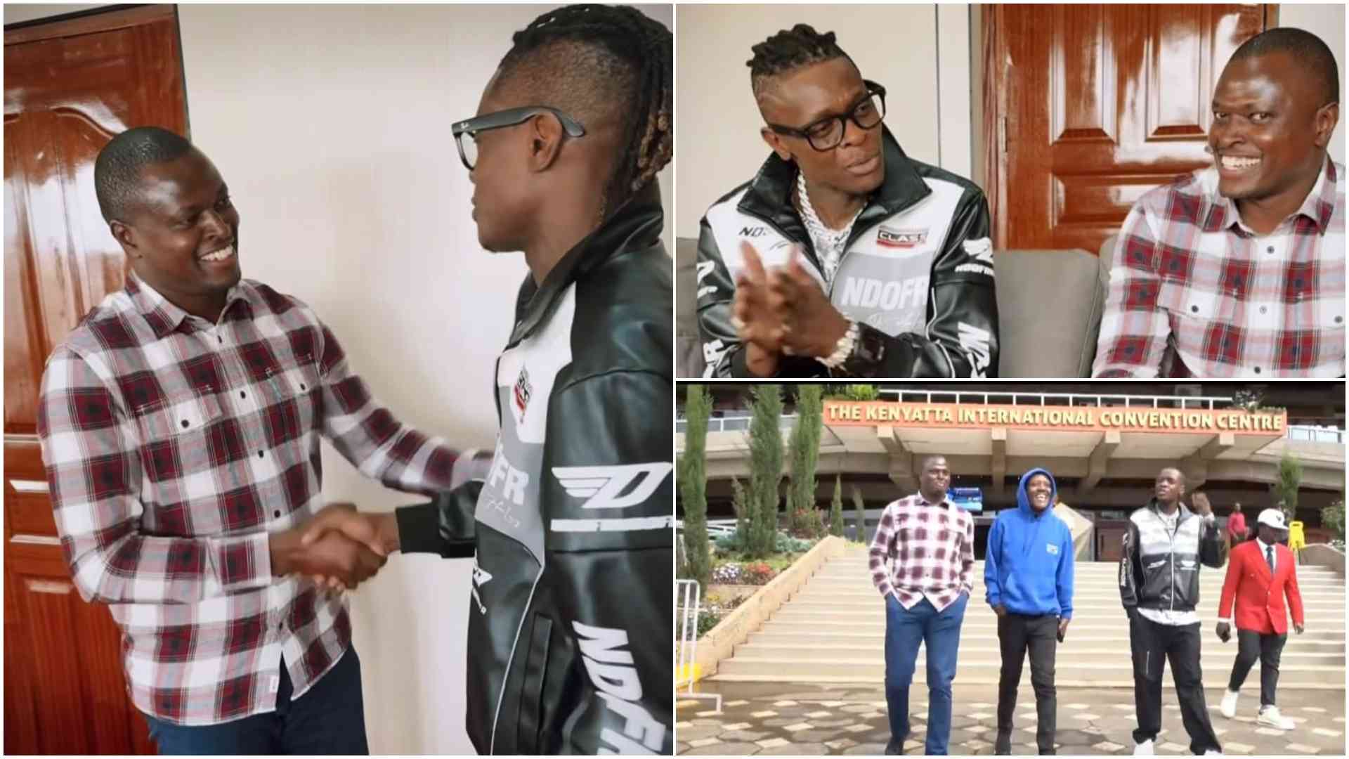 Jose Chameleone shows love to Maina Kageni in meet up with radio host, Ndindi Nyoro