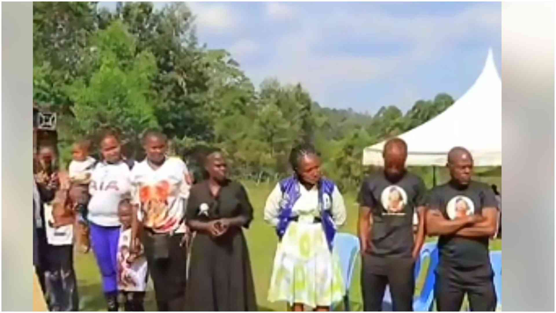 Video: Burial drama as musician Liz Kerubo's son stops father from introducing second family