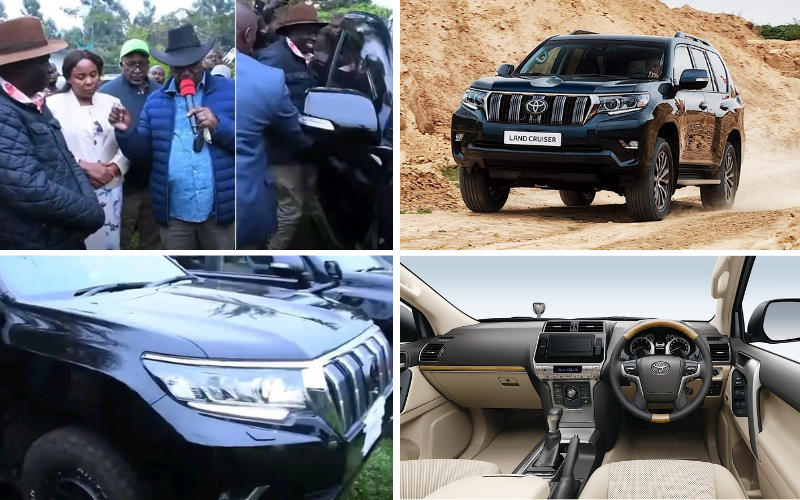 PHOTOS: Details of Gachagua's new Land Cruiser Prado gifted by Mugambi Imanyara