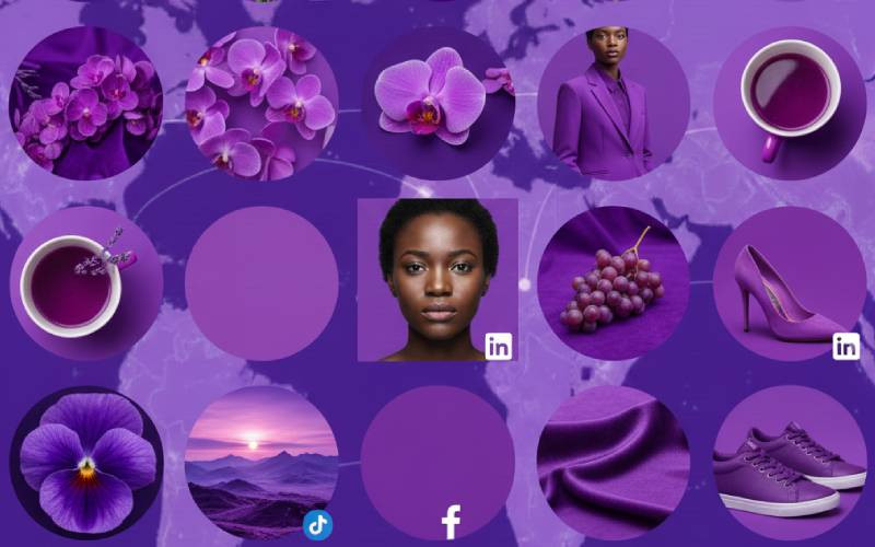 What does the colour purple profile picture really mean?