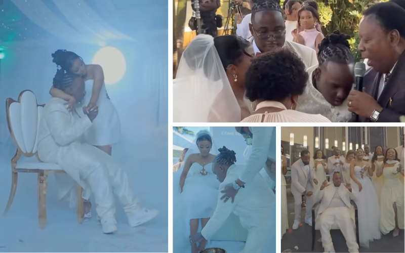 PHOTOS: Kathy Kiuna's son Jeremy weds Stephanie Githinji in lavish Runda white wedding