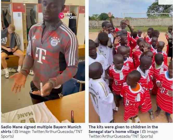 Mane show love after gifting over 100 signed Bayern shirts to children in  Senegal - The Standard Health