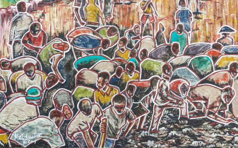 Bearing witness through art: Lango Kabhula spotlights cobalt mining crisis in Congo