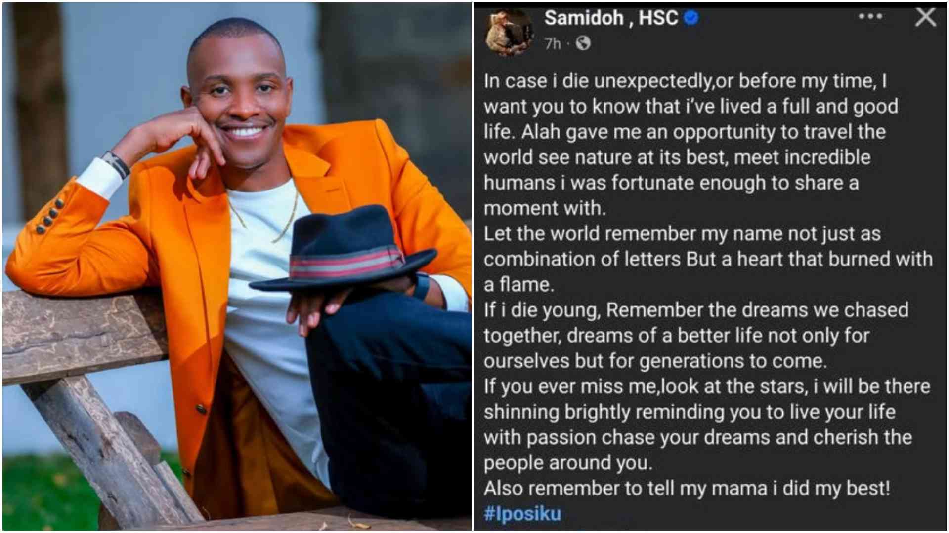 Samidoh's cryptic post sparks concern over his safety after 'Wantam' chants during performance