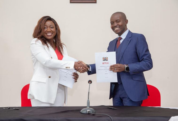 Netflix, Kenya MOU partnership signing. (James Wanzala, Standard)