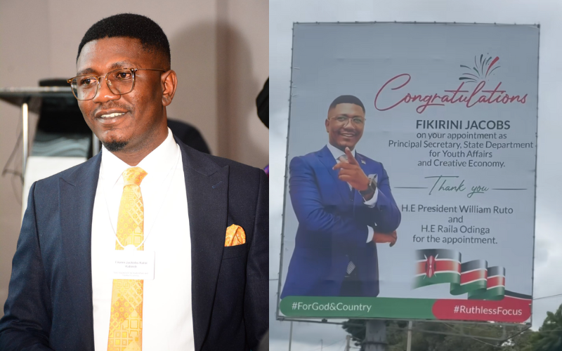 PS Fikirini Jacobs on the spot over billboard thanking Ruto, Raila for appointment