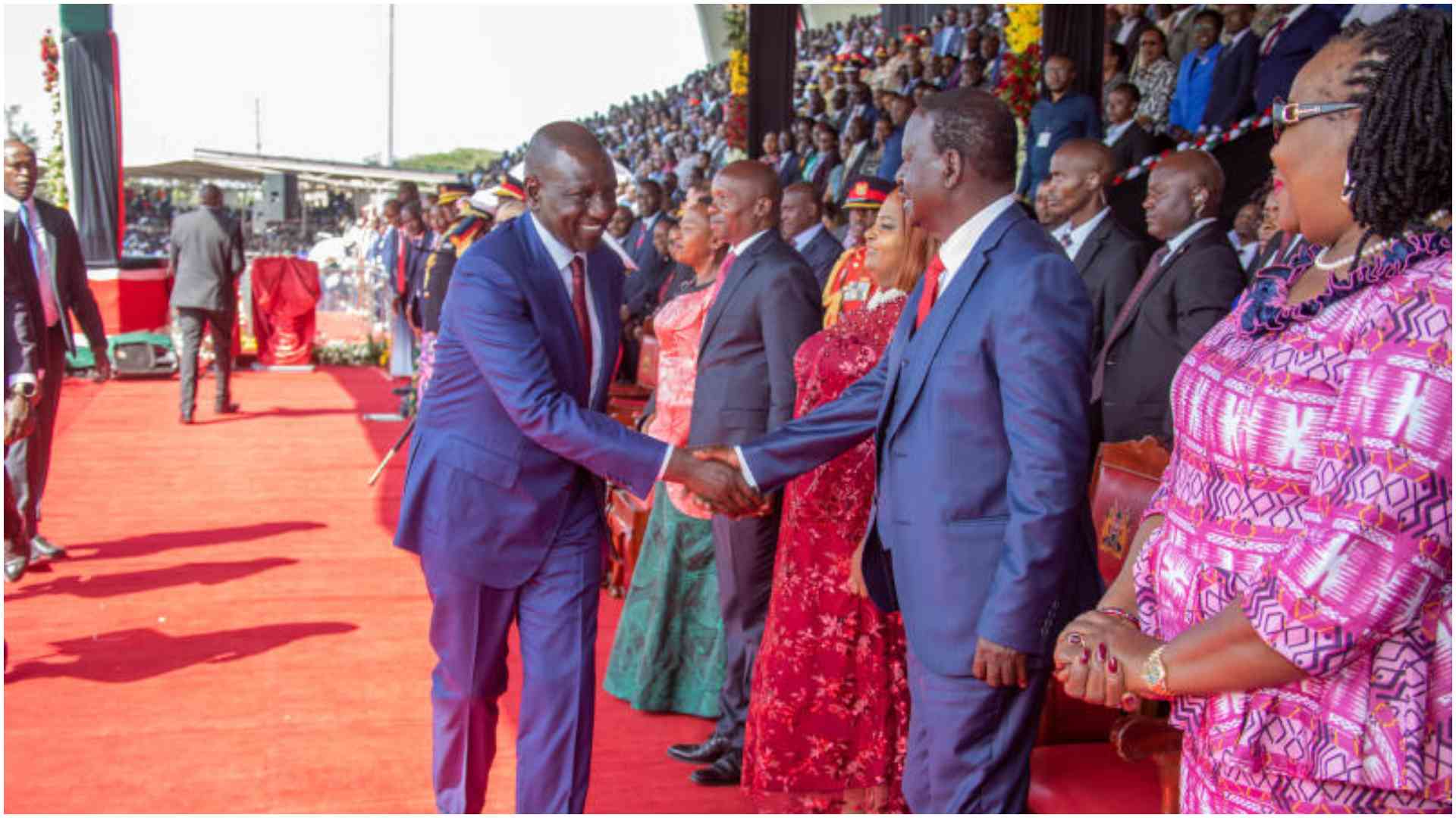 7 photos of Raila Odinga, William Ruto during happy moments