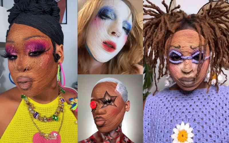 TikTok's viral yarn makeup challenge taking art to a new level