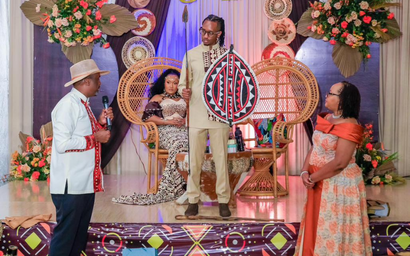 PHOTOS: Ann Waiguru elated as son Ian weds in colourful traditional ceremony
