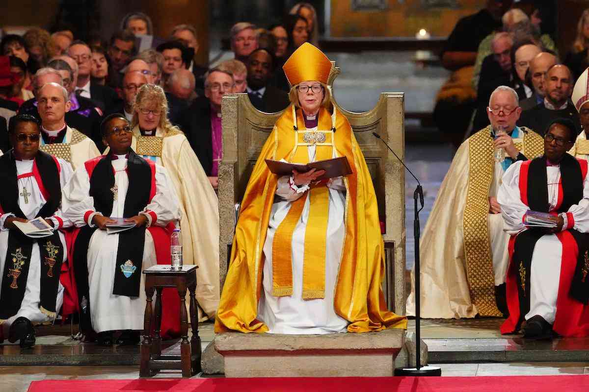 Sarah Mullally becomes first female Archbishop of Canterbury in historic installation