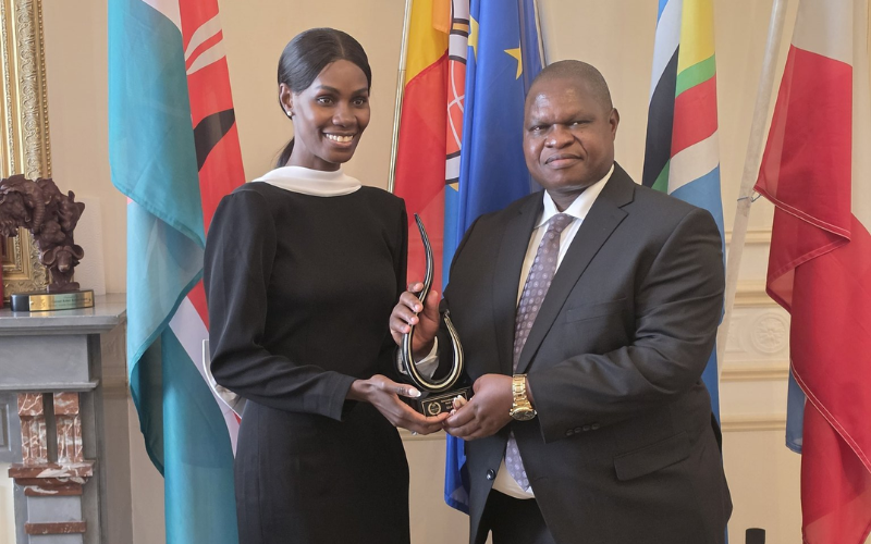 Kenyan author Eleshia Ais dedicates international award to supporters during embassy visit