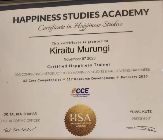  Kiraitu Murungi recently graduated with a Degree in Happiness. (Courtesy)