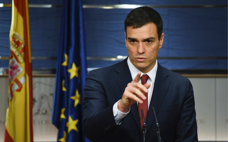 Spanish PM Pedro Sanchez thanks Gaza girl, artists who painted his portrait on bombed wall