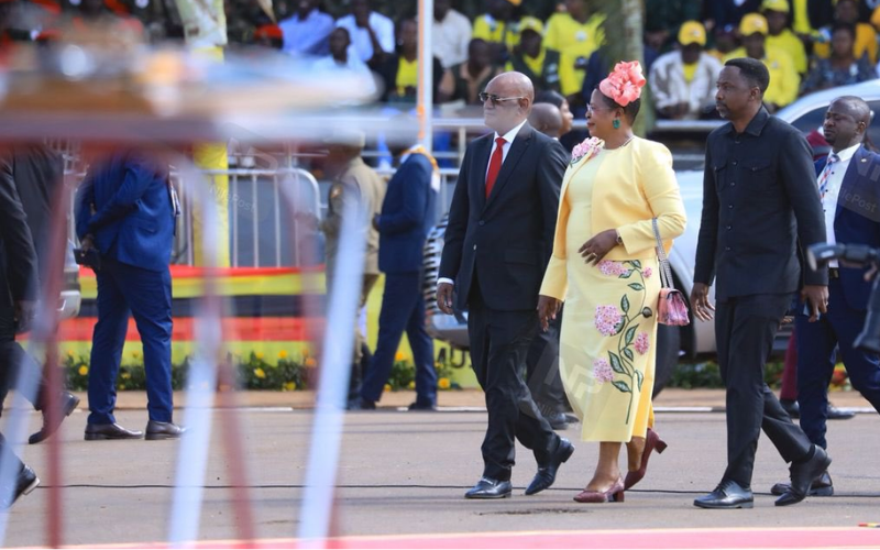 PHOTOS: Ugandan Speaker Anita Among wears KSh1.4m designer outfit at Museveni swearing-in