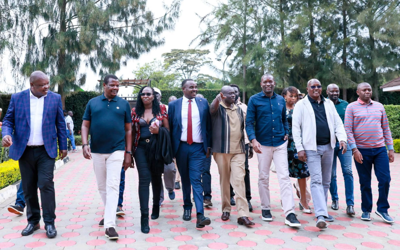PHOTOS: Gachagua meets Sifuna, Linda Mwananchi team after quiet return from USA
