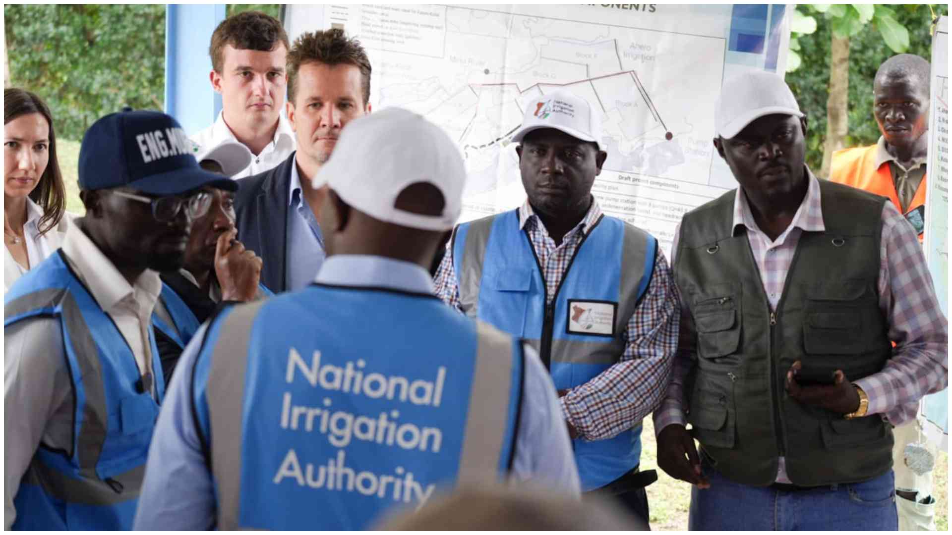 CS Eric Mugaa confronts engineers over pump discrepancies at K'obong'o irrigation project launch
