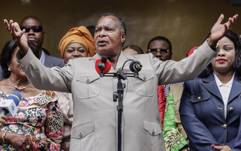 Congo Brazaville leader secures landslide win to extend 42-year rule amid internet outage