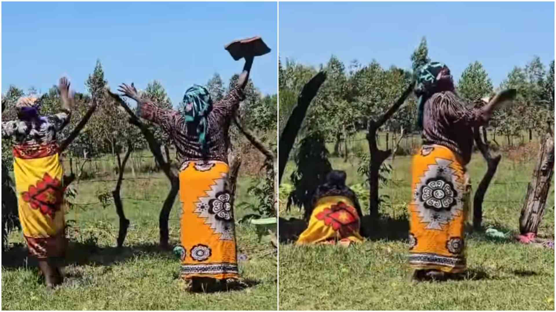 Ang'ata Barrikoi women with Bible raised emotionally pray after police kill 5 during land protest