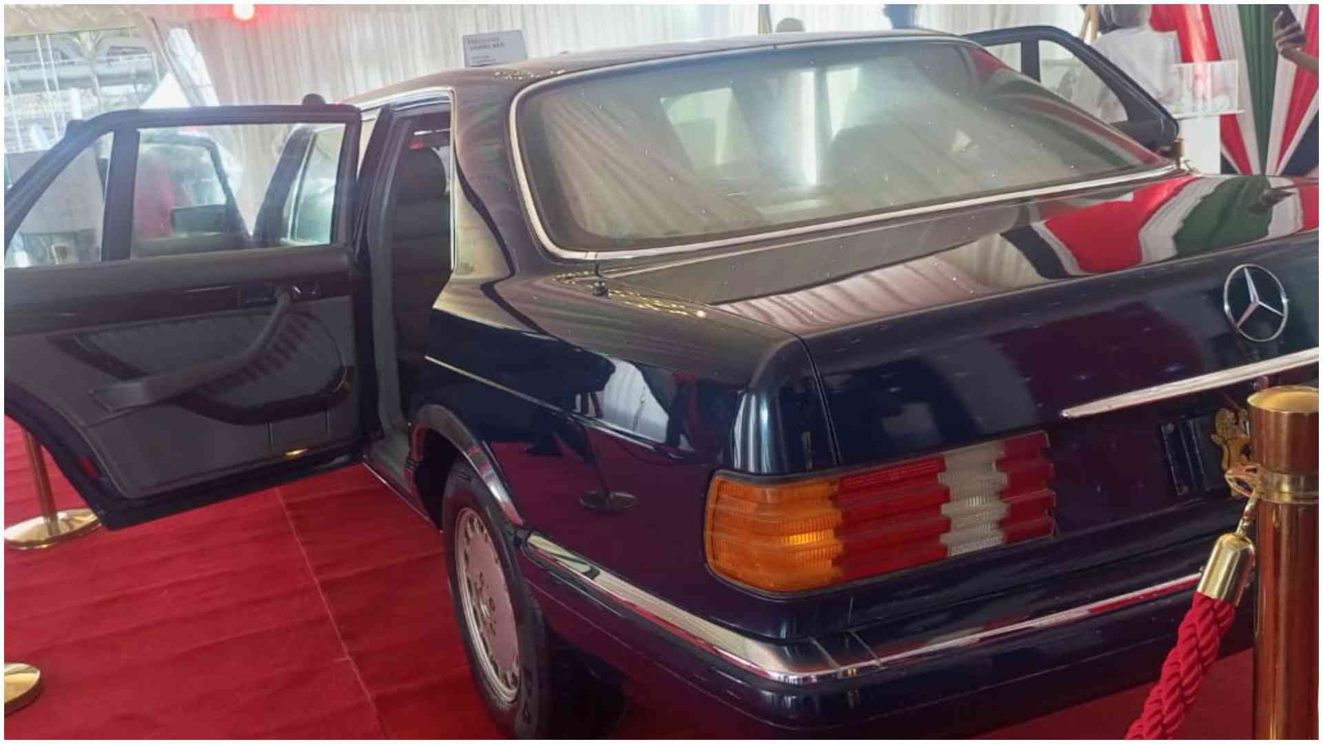 PHOTOS:  President Moi's Mercedes 560SEL luxury presidential limousine
