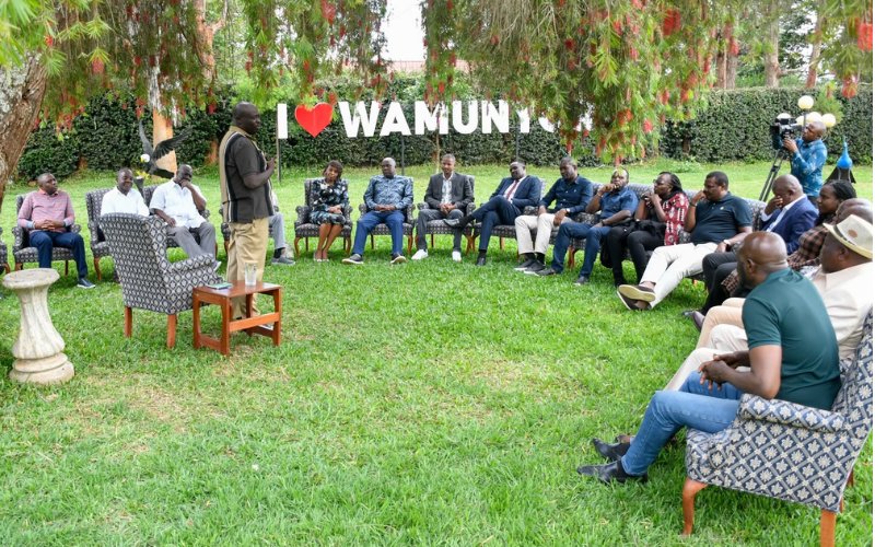 PHOTOS: Gachagua meets Sifuna, Linda Mwananchi team after quiet return from USA