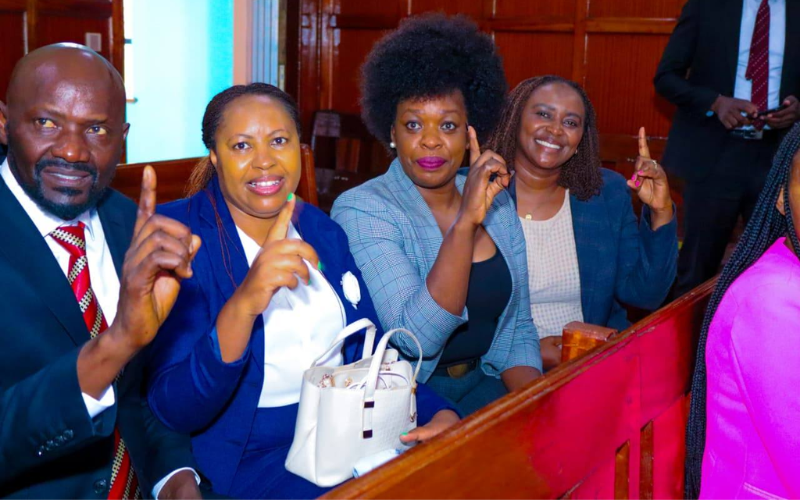 PHOTOS: Rigathi Gachagua, Pastor Dorcas at Milimani for impeachment case hearing