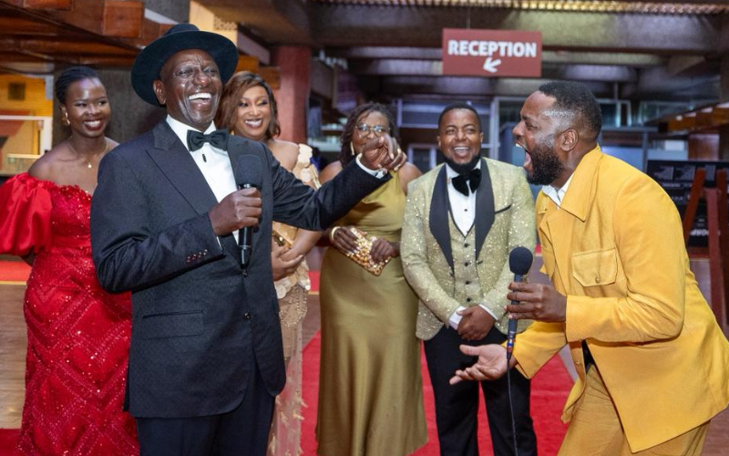 PHOTOS: President Ruto dazzles in sleek black tux, fedora during Kalasha Awards