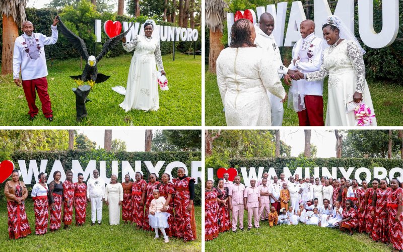 PHOTOS: Newlyweds make surprise stop at Gachagua's Wamunyoro home