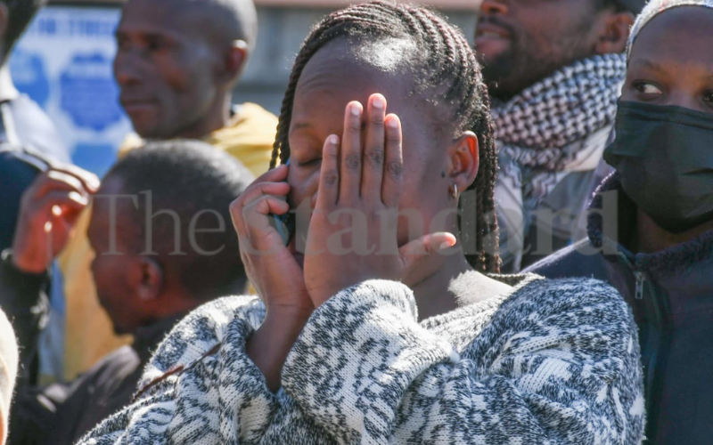 PHOTOS: Tears, pain at Utumishi Girls as parents face aftermath of fatal fire