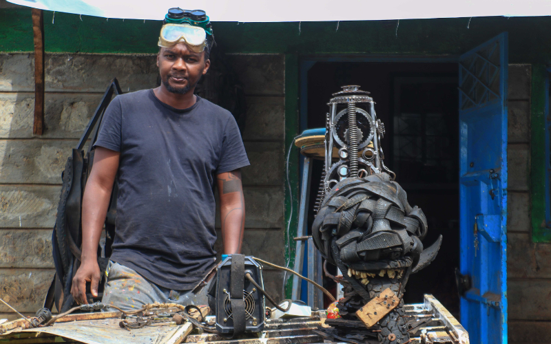 Artist Njogu Kuria blends UB40 inspiration with African myth in fresh exhibition