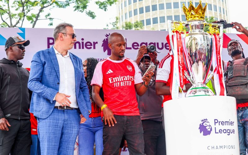 PHOTOS: Arsenal fans flood Nairobi CBD in title celebration amid replica trophy debate