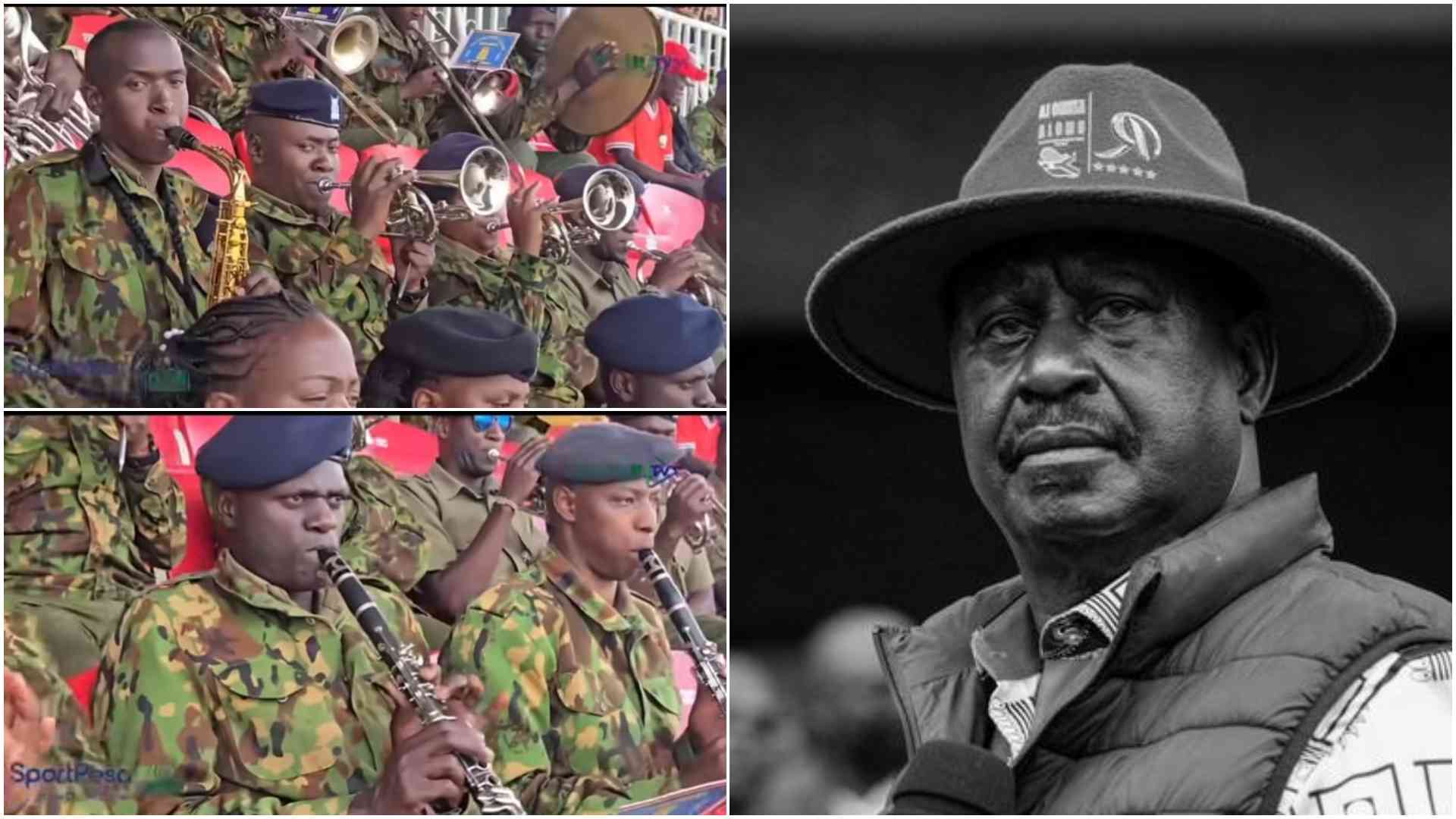 Kenya Police Band moves fans with tribute to Raila Odinga at Nyayo Stadium