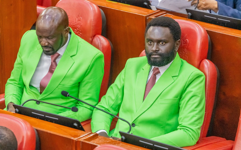 PHOTOS: DCP-allied senators don matching green blazers at Parliament after Ol-Kalou victory
