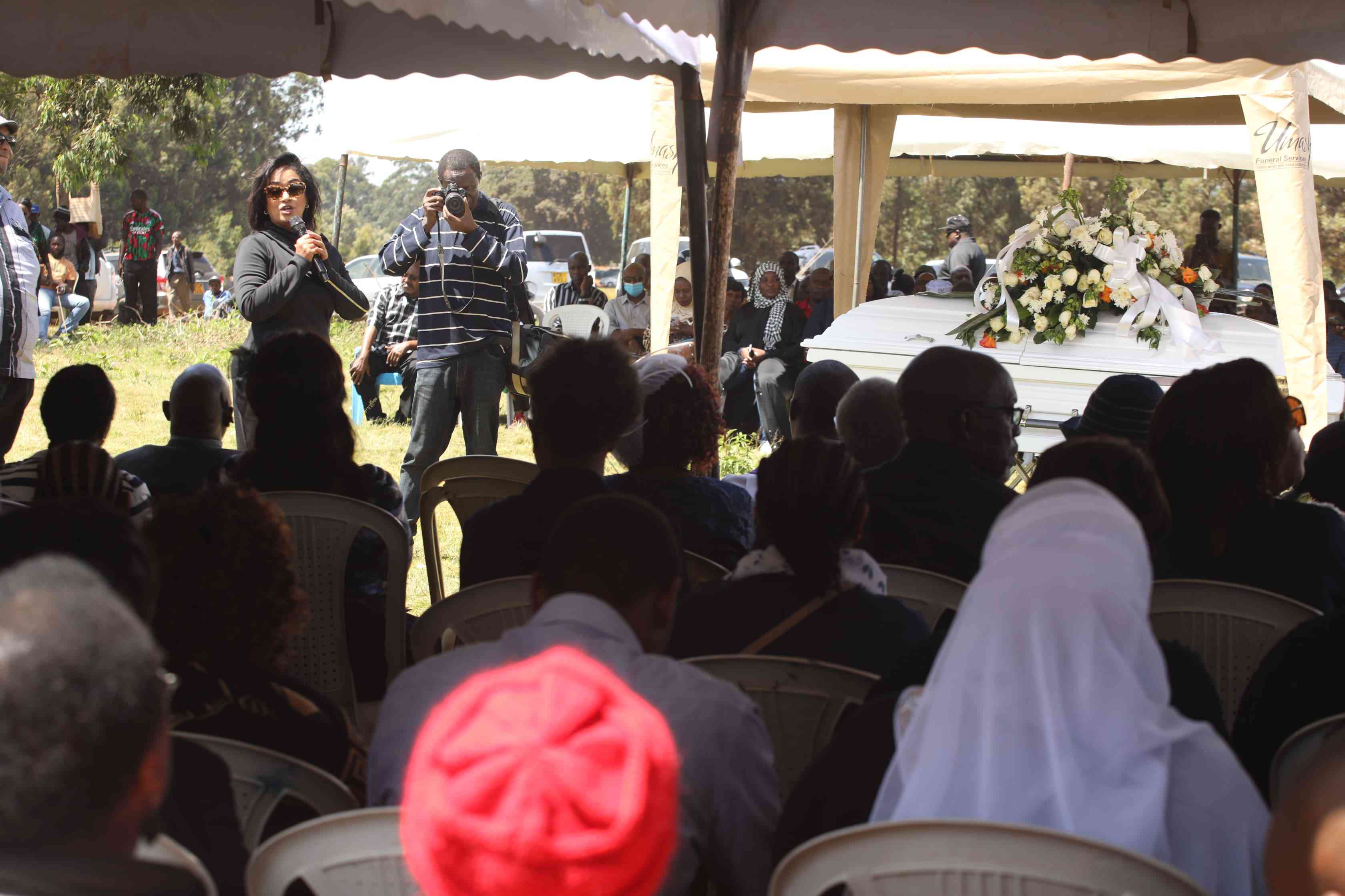 Leonard Mambo Mbotela: Sombre photos from veteran broadcaster's funeral at Lang'ata cemetery
