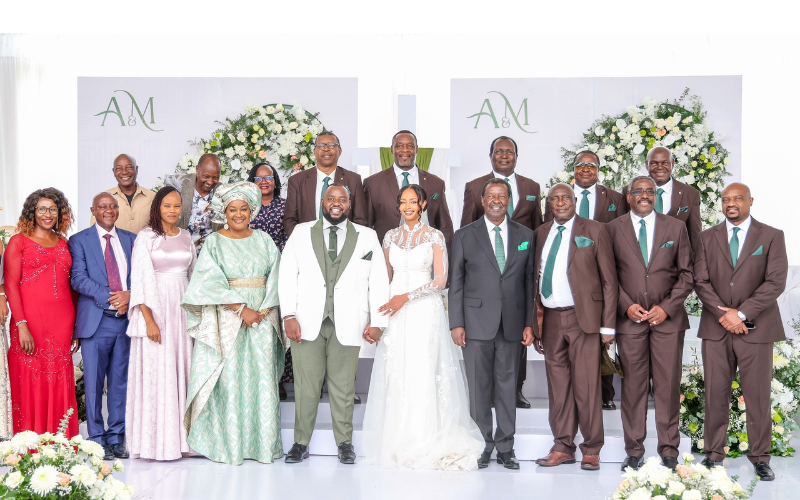 PHOTOS: Musalia Mudavadi's son Michael weds Ann Nyaguthii in lavish family ceremony