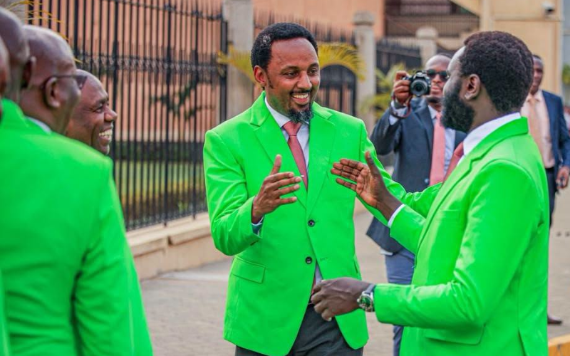 PHOTOS: DCP-allied senators don matching green blazers at Parliament after Ol-Kalou victory