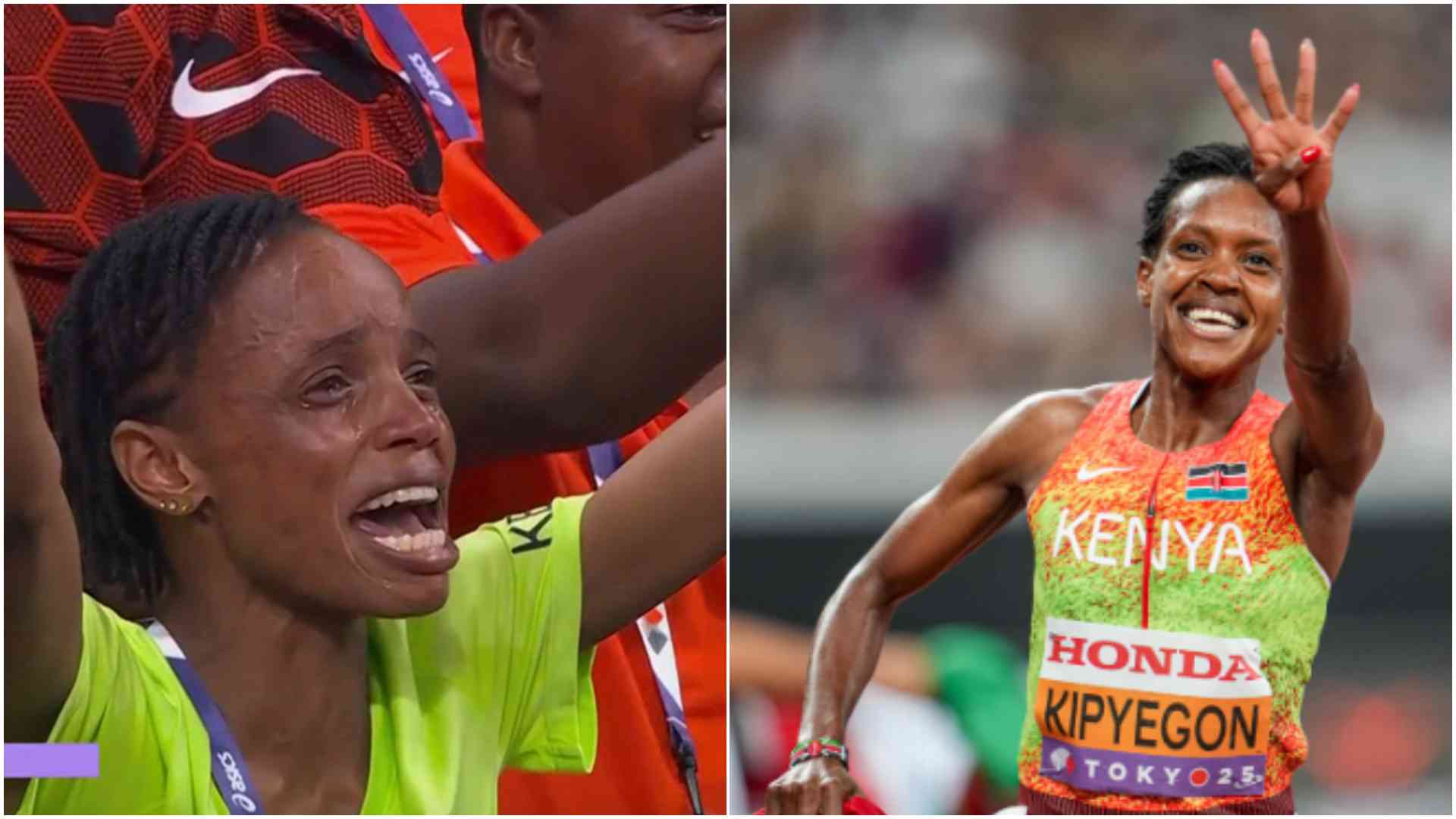 Beatrice Chebet sheds tears of joy as Faith Kipyegon, Dorcus Ewoi win 1500m medals in Tokyo