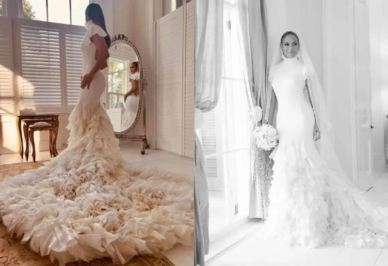 Jennifer Lopez Stuns In Three Striking Wedding Gowns The Standard