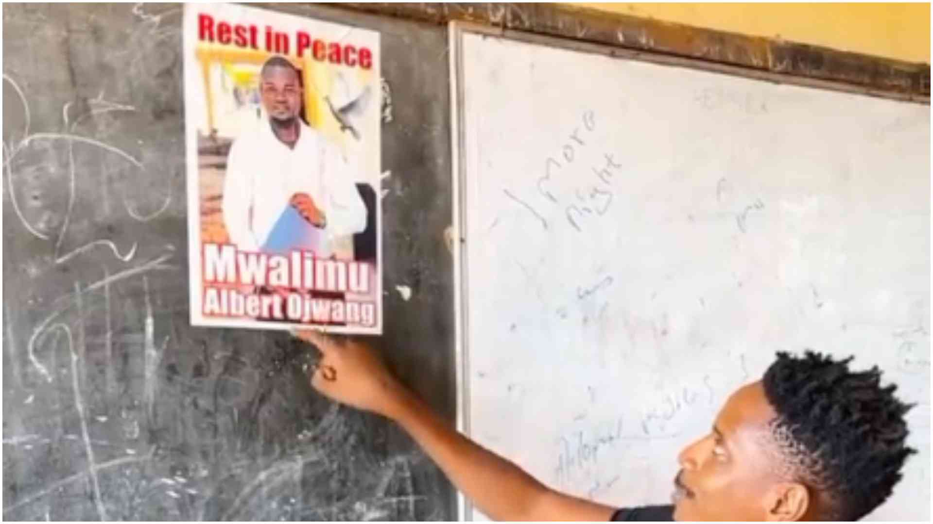 Albert Ojwang: School where slain teacher taught honours him with poster in his classroom