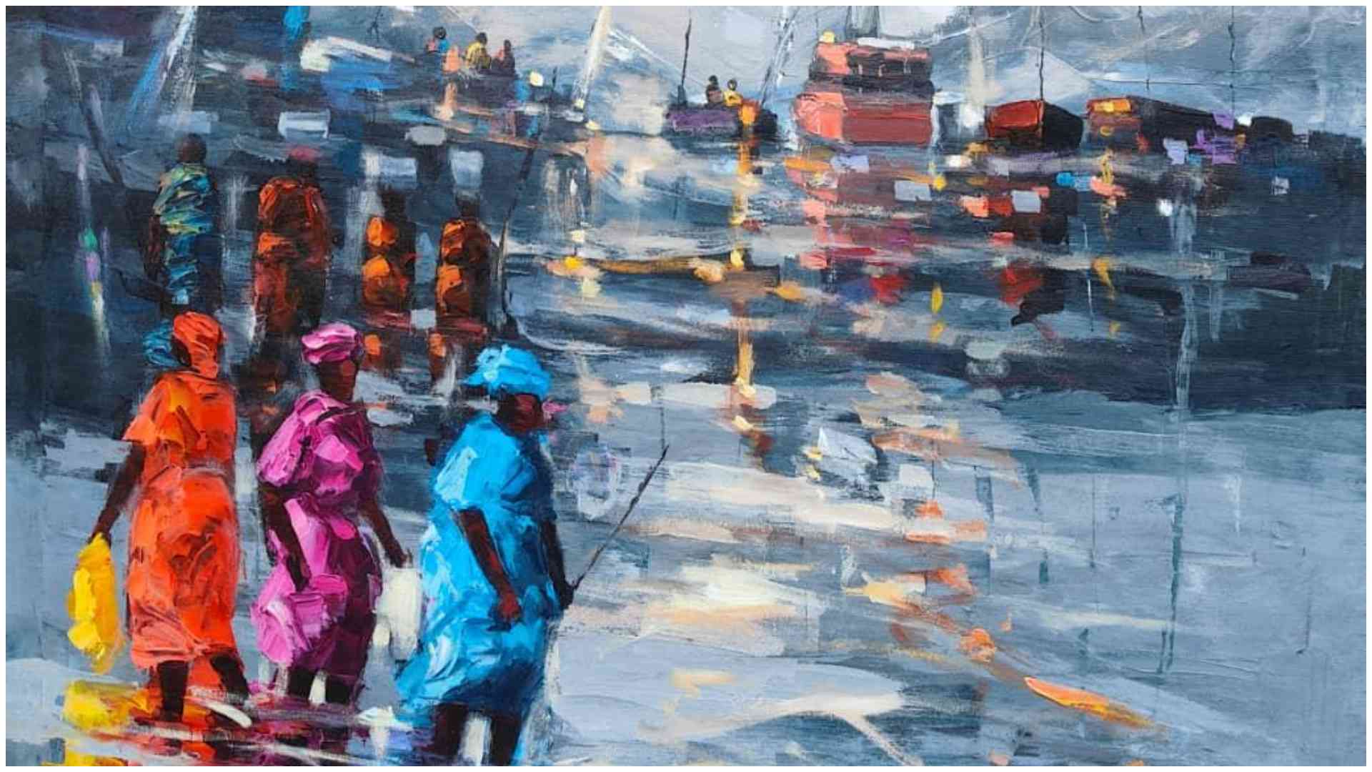 Ugandan artist Edison Mugalu captures the beauty of Africa after dark in 'Dancing Lights II'