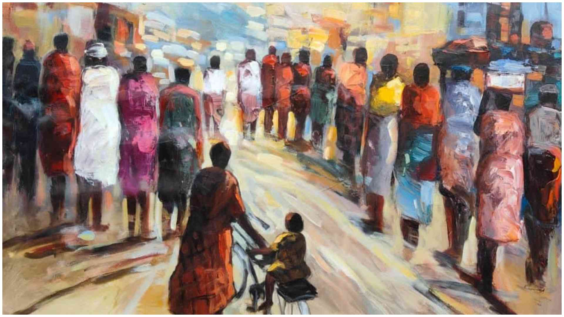 Ugandan artist Edison Mugalu captures the beauty of Africa after dark in 'Dancing Lights II'