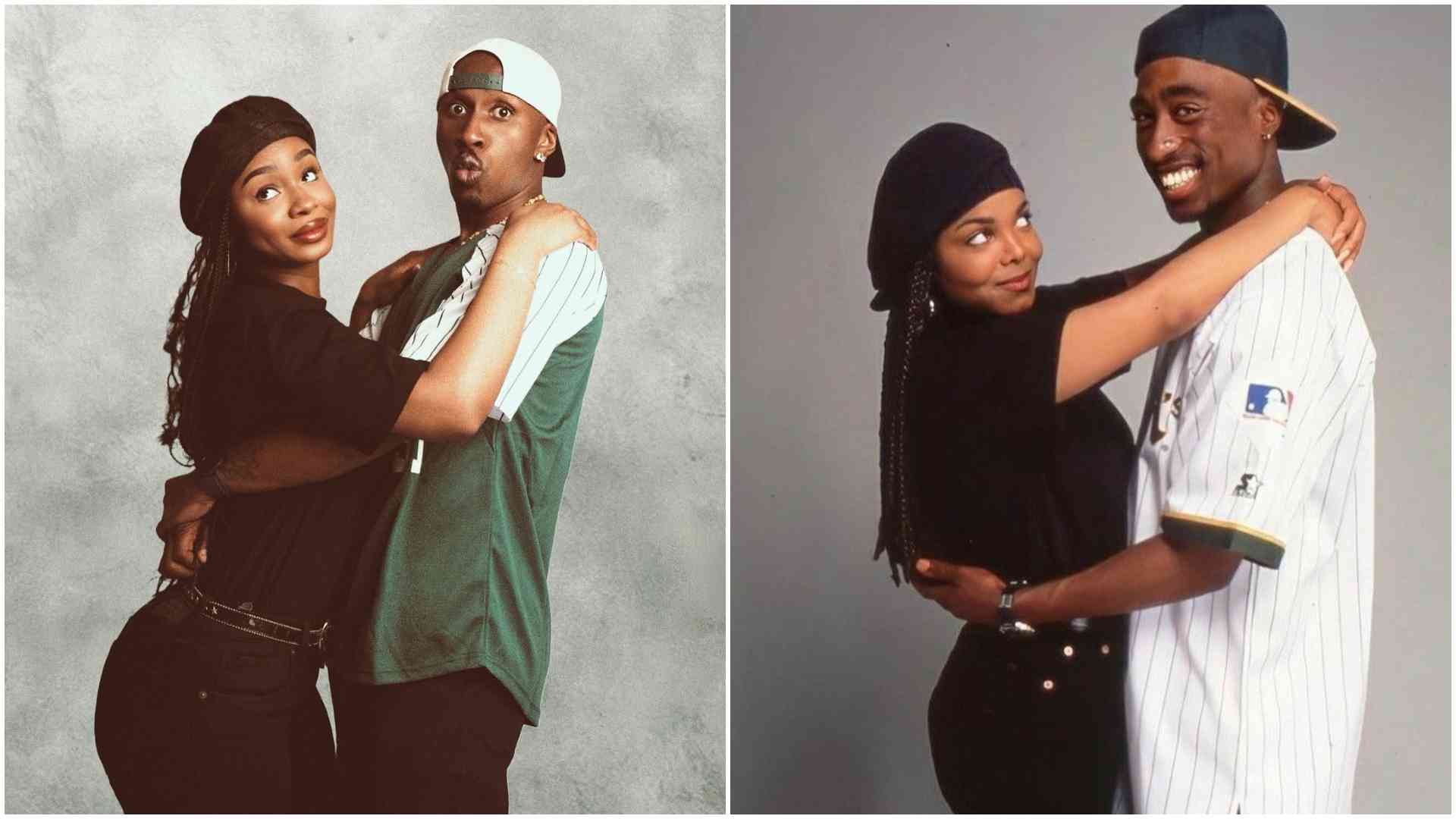 Priscilla Ojo, Juma Jux recreate 2pac, Janet Jackson's 1993 iconic pics to mark 1st anniversary