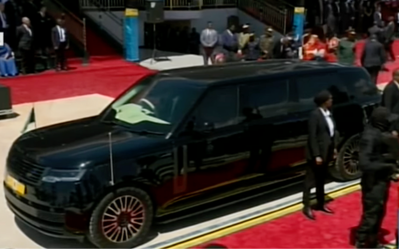 Samia Suluhu's state-of-the-art Range Rover limousine, convoy steal show during swearing-in