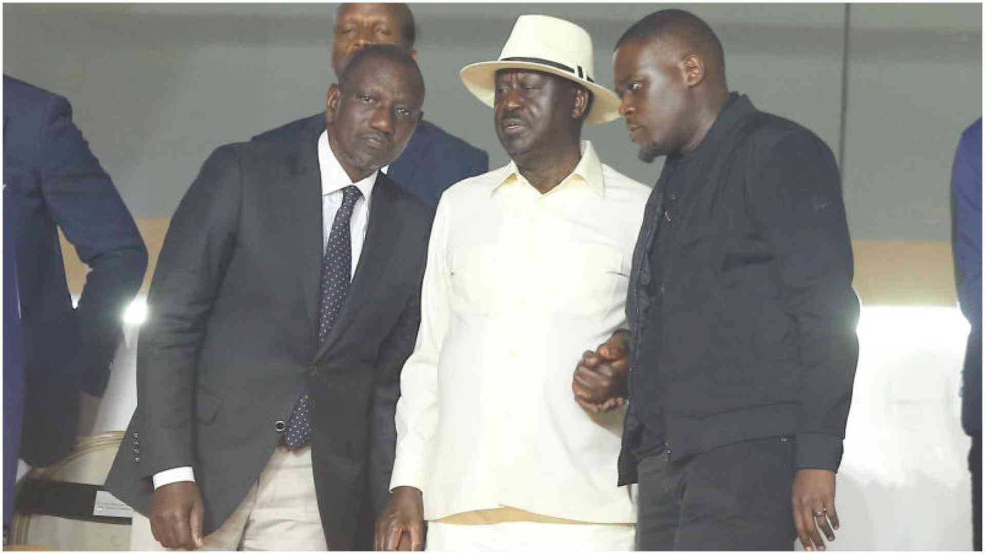 7 photos of Raila Odinga, William Ruto during happy moments