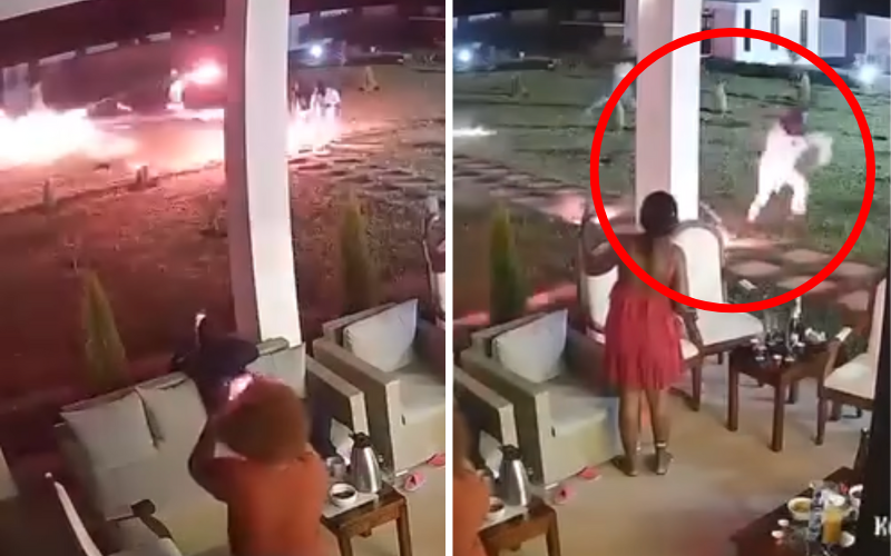 VIDEO: Allan Chesang flees after fireworks went south during New Year's celebrations