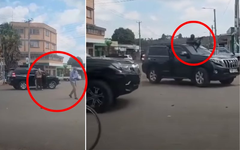 VIDEO: Moment masked, hooded men unleashed teargas during Ol Kalou by-election