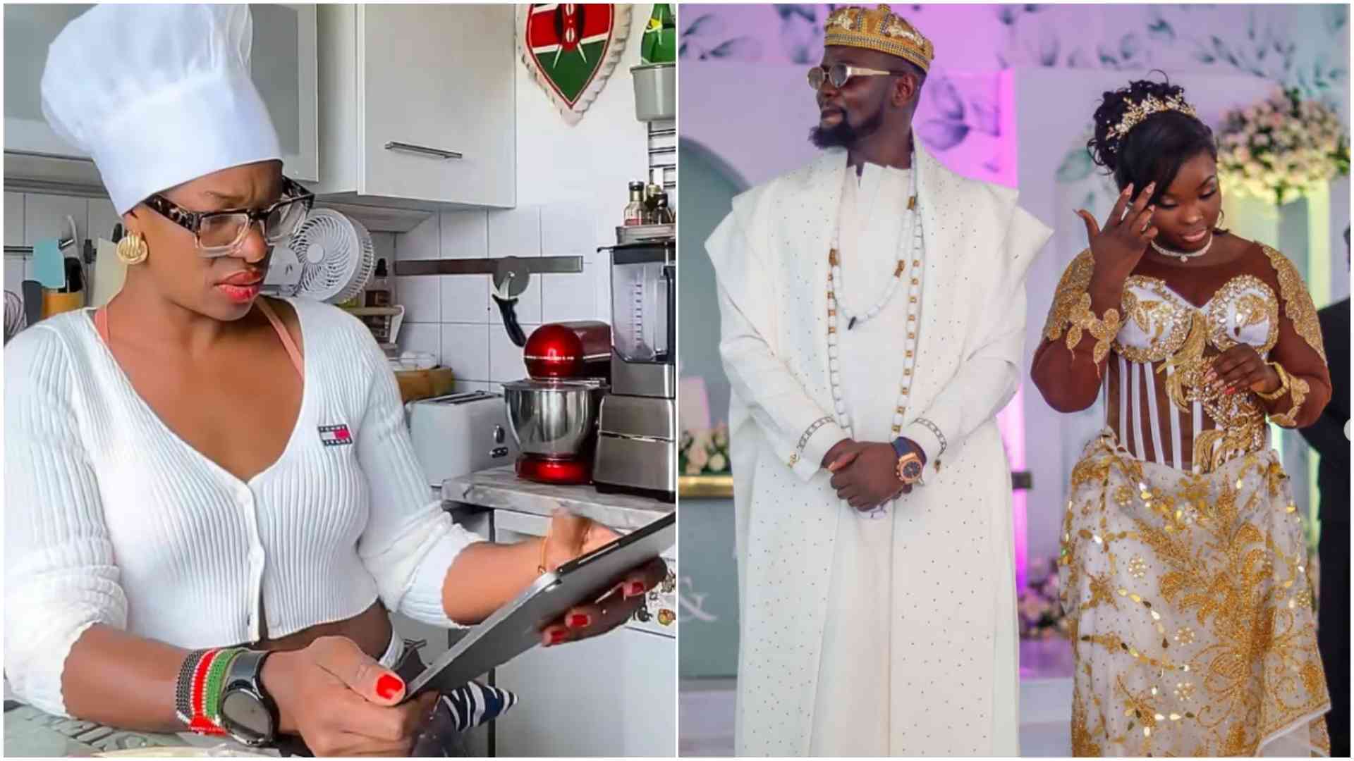 TikToker Nyako tears into Prince Indah's multimillion wedding fashion: 