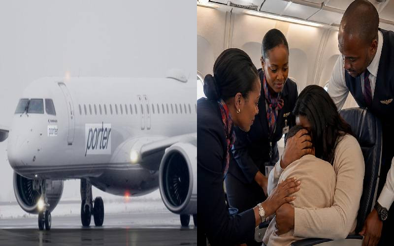 Porter flight cancelled after child refused to fasten seatbelt