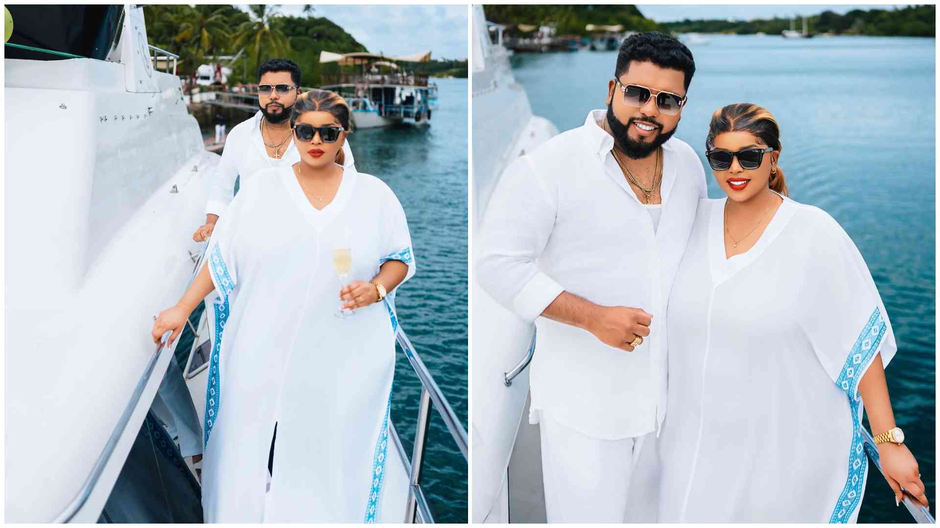 Photos: Rev Natasha celebrates birthday in style with romantic private yacht getaway